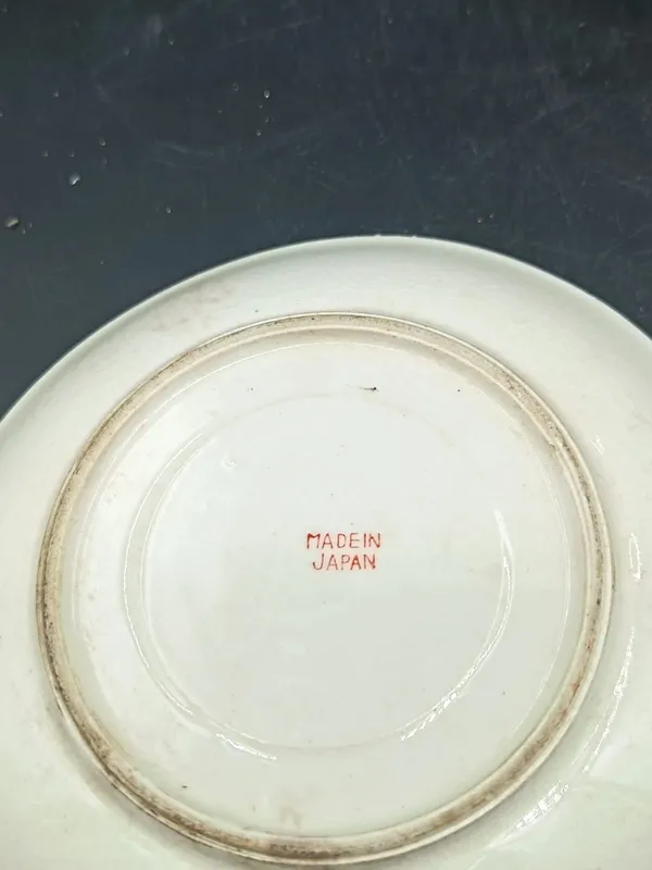 Taza y platillo porcelana japonesa satsuma