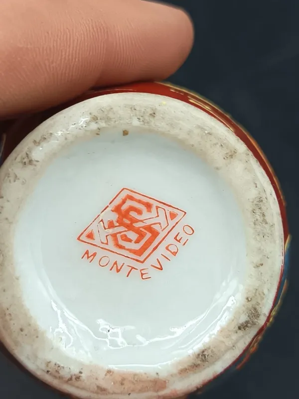 Florerito satsuma doble asa pintado a mano