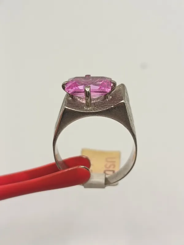 Anillo de plata 925 con amatista central