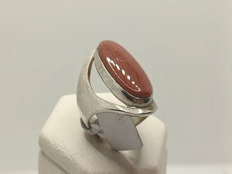 Anillo de plata 925 con piedra sand stone