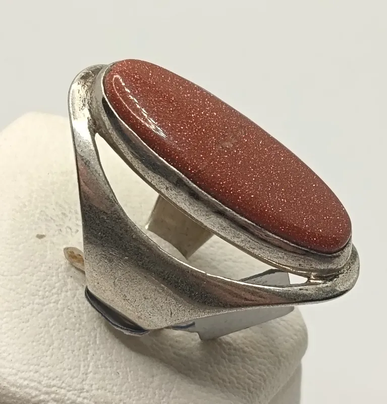 Anillo de plata 925 con piedra sand stone
