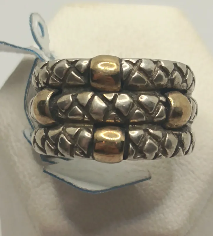 Anillo de plata 925 con detalles en oro