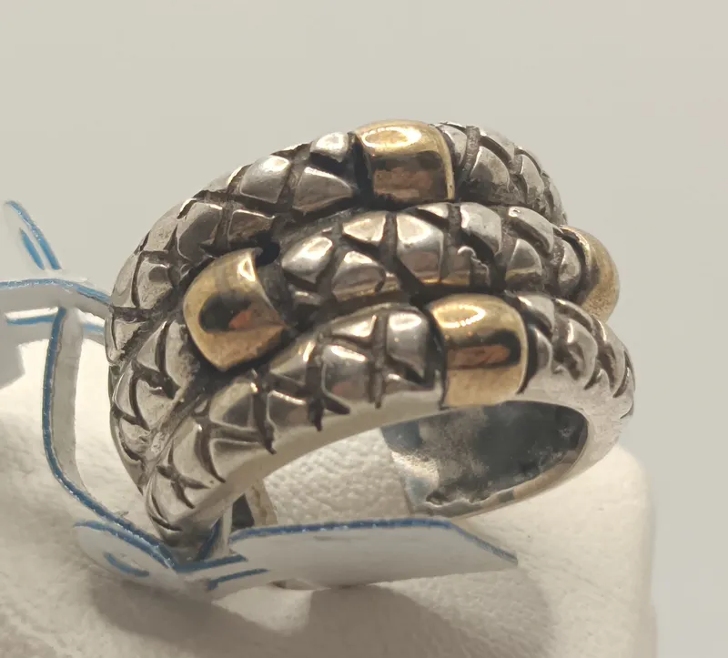 Anillo de plata 925 con detalles en oro