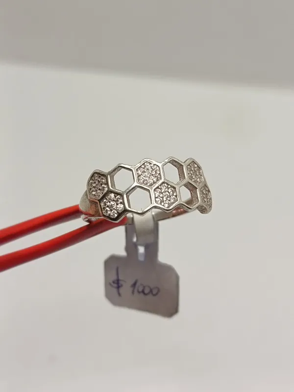 Anillo de plata 925 con circonias