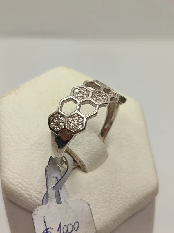 Anillo de plata 925 con circonias