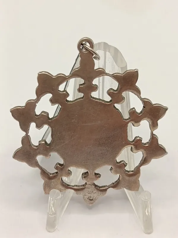 Medalla colgante cristo "eccehomo" plata y oro con marquesitas