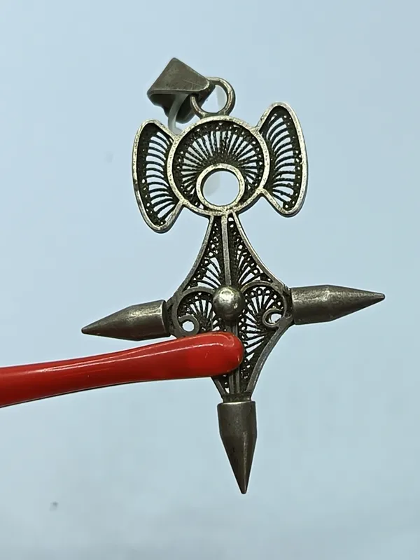 Colgante cruz de agadez en plata