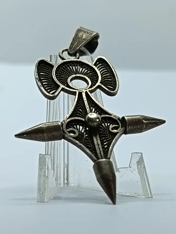 Colgante cruz de agadez en plata
