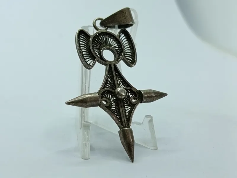 Colgante cruz de agadez en plata