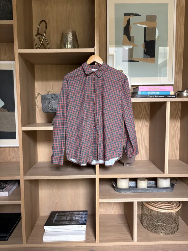 Camisa a cuadros verde marrón y rosa fluo Seasons by Macabla