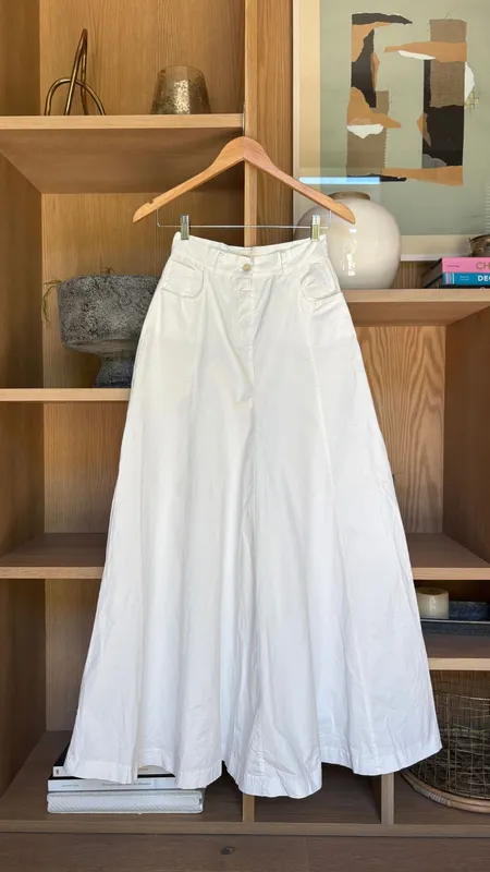 Pollera larga blanca vícolo