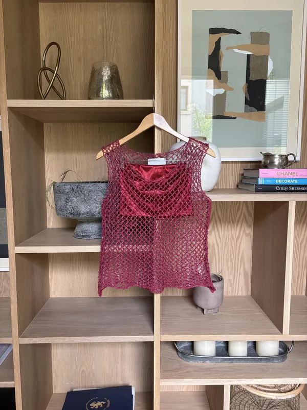 Top red fucsia/rojo con strapless abajo Caro Criado
