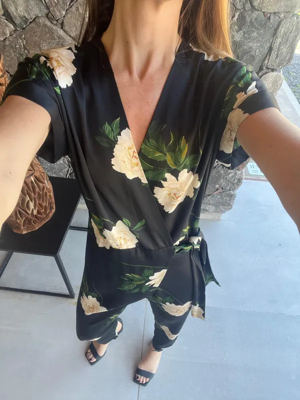 Mono azul estampas flores Zara
