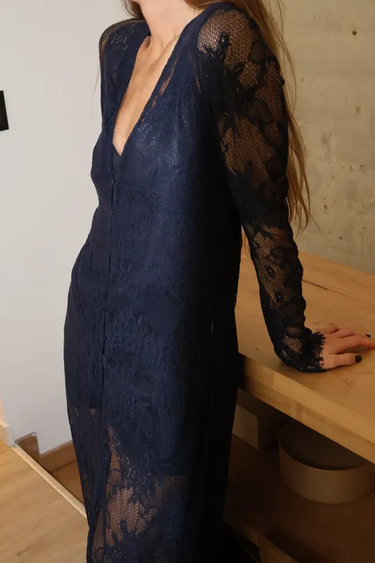 Kimono azul largo Zara