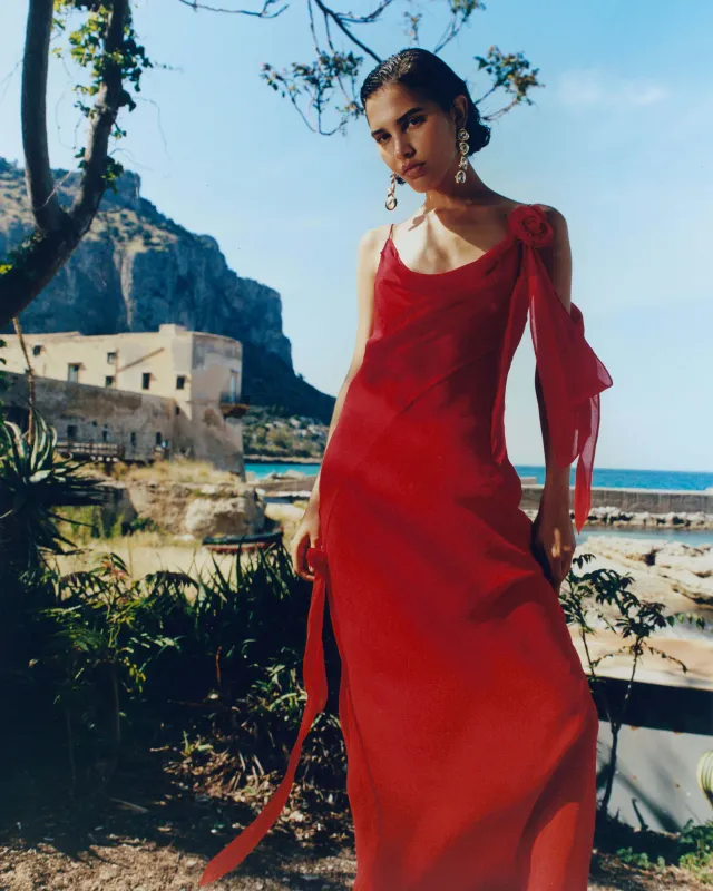 Vestido rojo sirena Rat and Boa