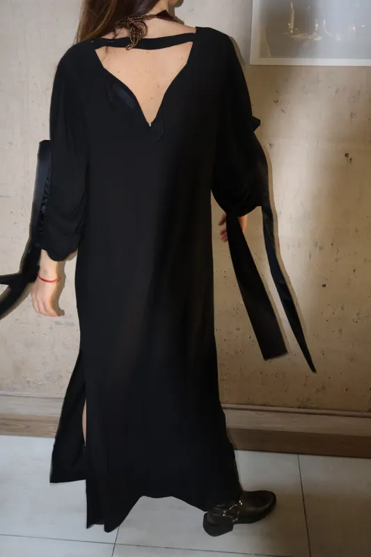 Vestido negro manga larga Allo Martinez